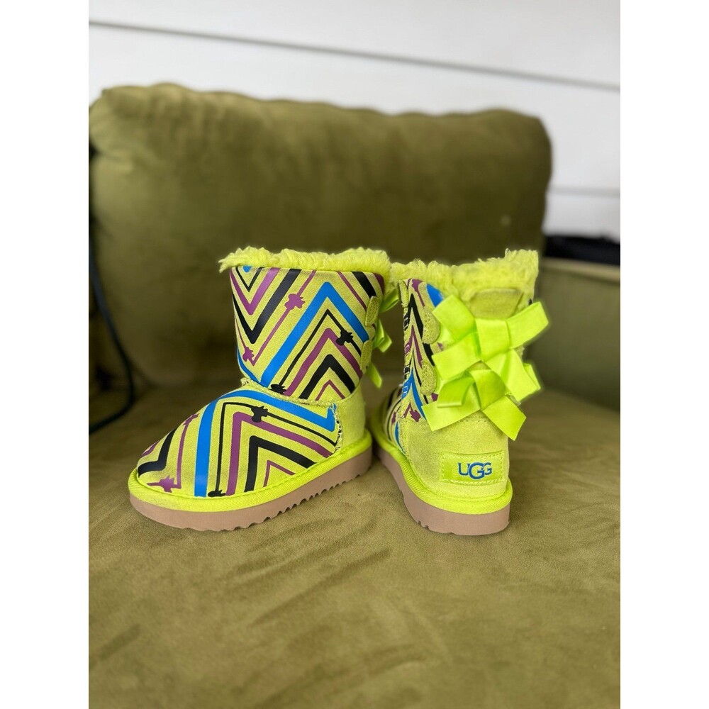 UGG Toddlers' Bailey Bow II Galactic Print Suede Boots